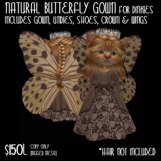 NATURAL BUTTERFLY GOWN