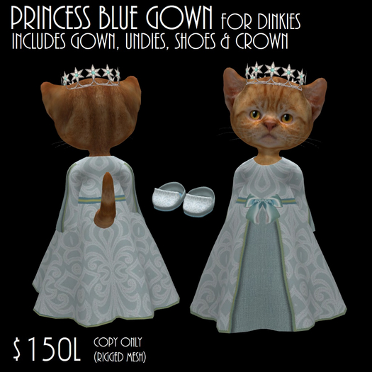 PRINCESS BLUE MEDIEVAL GOWN