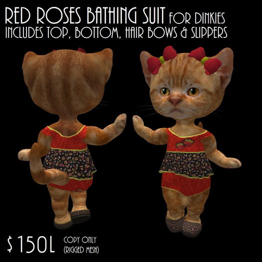 RED ROSES BATHING SUIT