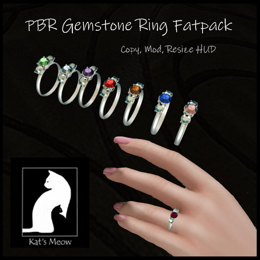 KM PBR Triple Gemstone Ring FATPACK