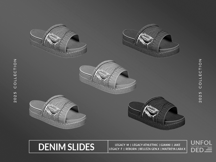 UNFOLDED / Denim Slides # DEMO