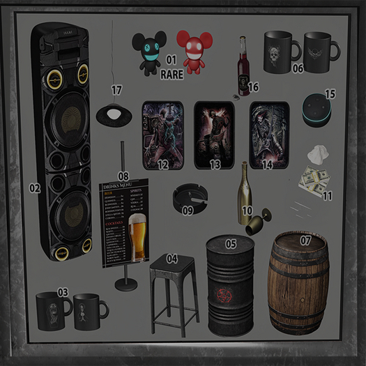 01 ::InkMe:: Rock Music Bar RARE