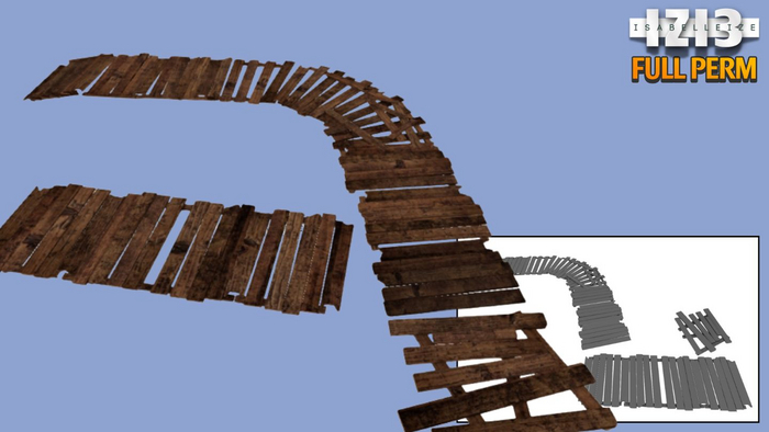 Platform Plank Set - Full Perm Mesh (7 Elements)