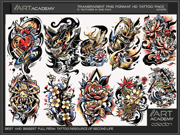 Second Life Marketplace - @PAA - Tattoo Texture Pack 1379