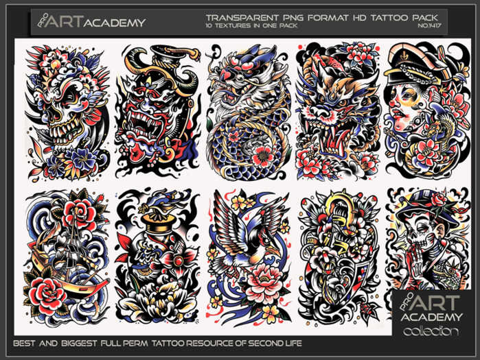 Second Life Marketplace - @PAA - Tattoo Texture Pack 1417