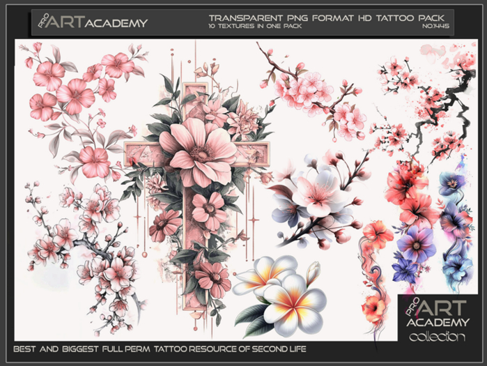 Tattoo Texture Map Second Life Marketplace - @PAA - Tattoo Texture Pack 1445