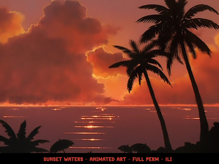 Suncet Animation Second Life Marketplace - .. Indicax420 .. Sunset Water - Animated Art ...