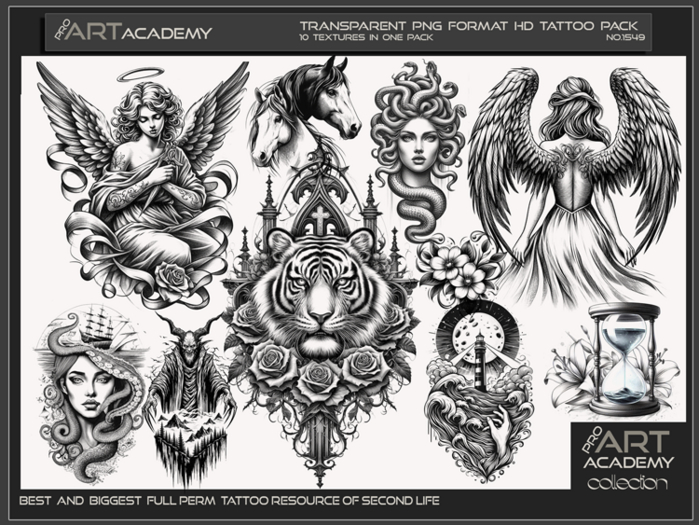 Second Life Marketplace - @PAA - Tattoo Texture Pack 1549