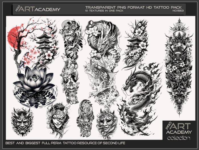 Second Life Marketplace - @PAA - Tattoo Texture Pack 1563