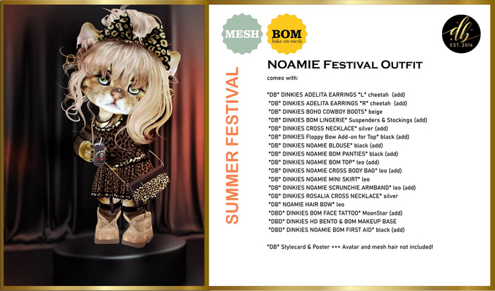 *DB* DINKIES NOAMIE FESTIVAL OUTFIT*