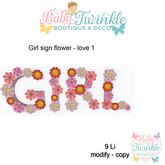 ZLD girl sign flower - love 1