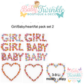 ZLD Girl/Baby/heart/fat pack set 2