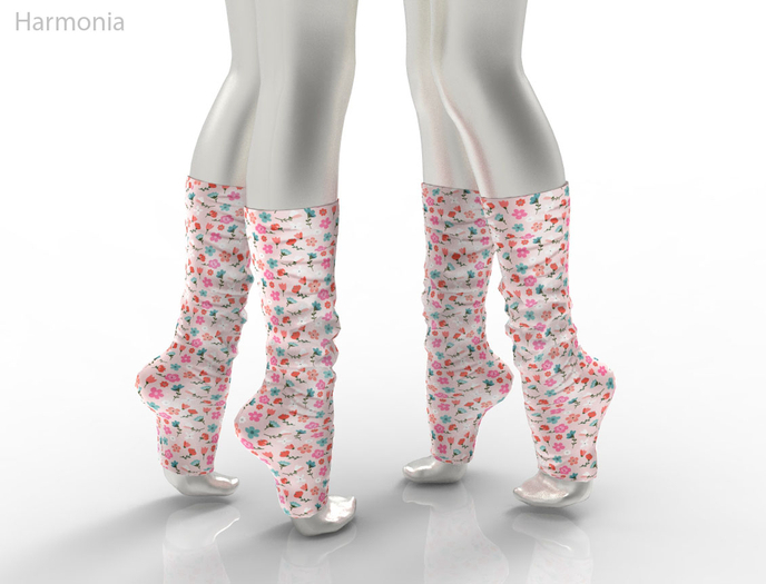 Flowers Pink Legwarmers Legacy