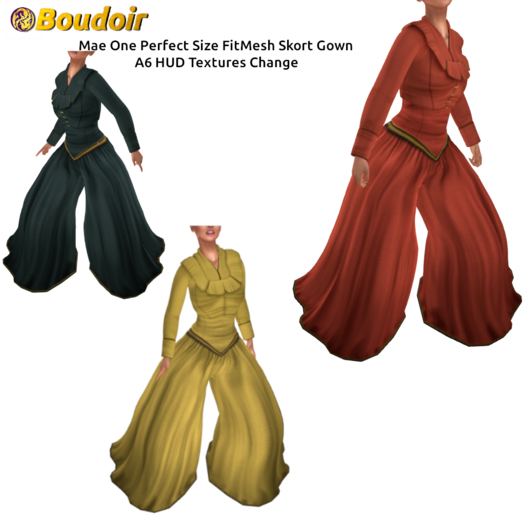 *!*BOUDOIR Mae One Perfect Size FitMesh Skort Gown