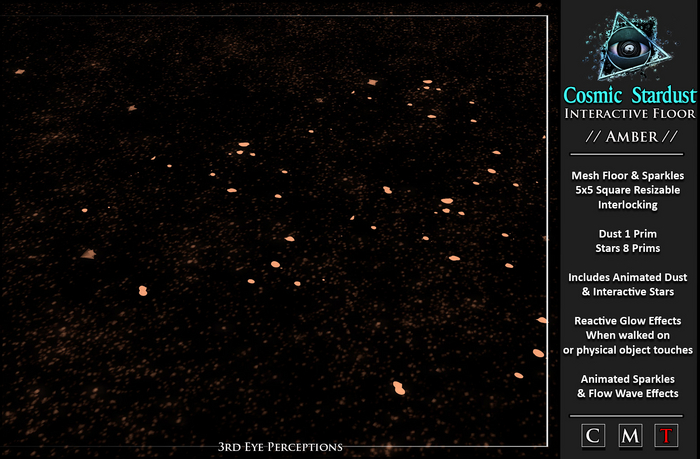 Cosmic Stardust Interactive Floor ( Amber )