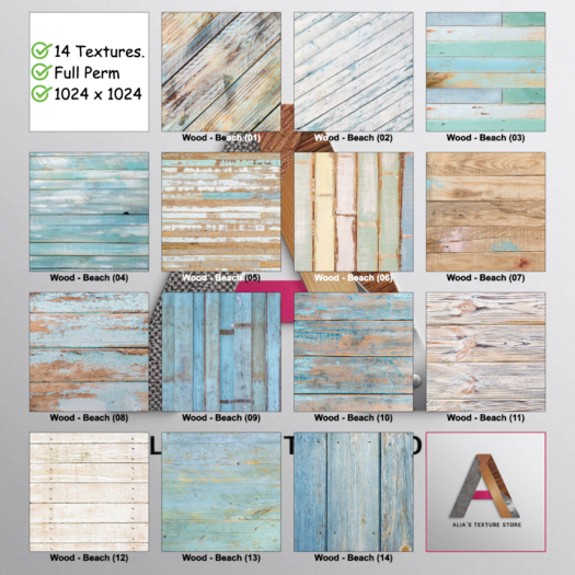 Second Life Marketplace - [ATS] Wood Textures - Beach - FULL PERM