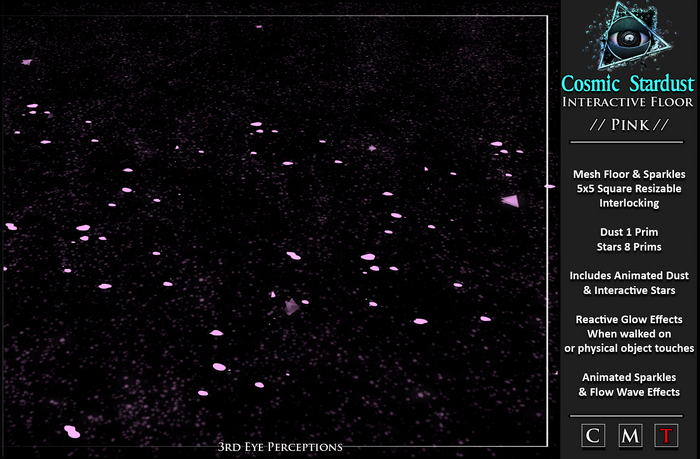 Cosmic Stardust Interactive Floor ( Pink )