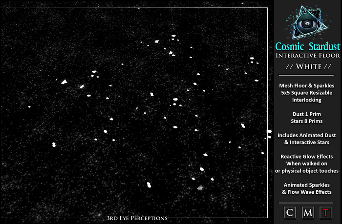 Cosmic Stardust Interactive Floor ( White )