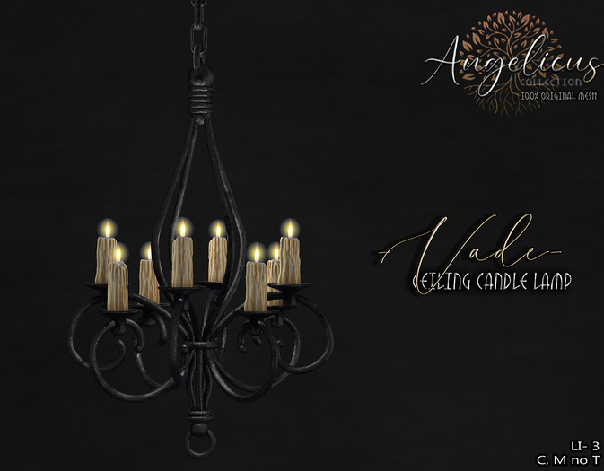.AngelicUs. Ceiling candle lamp -Vade- 