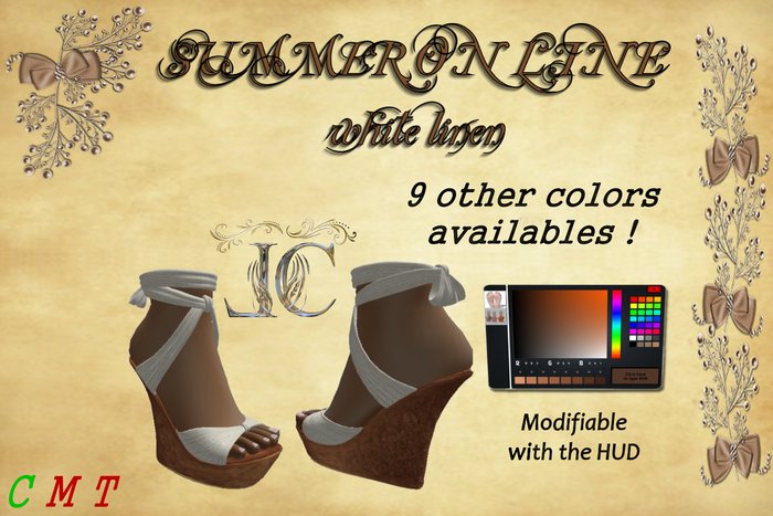 SUMMER ON LINE white linen shoes
