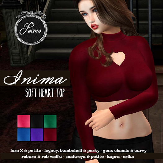 {Poeme} Inima Soft Rose Heart Top 