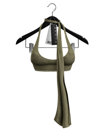 Rowne.Reine Halter Tank - Olive
