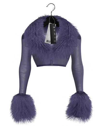 Rowne.Mimi Fur Cardi - Purple