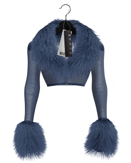 Rowne.Mimi Fur Cardi - Navy