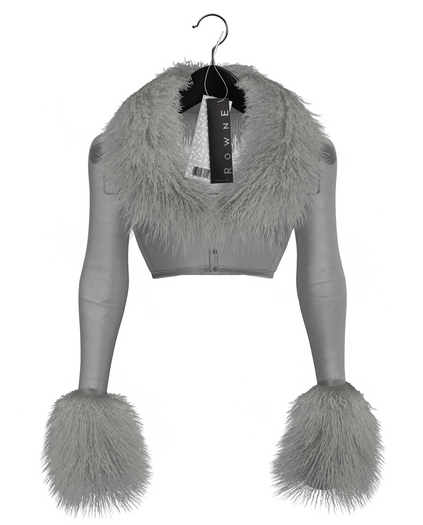 Rowne.Mimi Fur Cardi - Grey