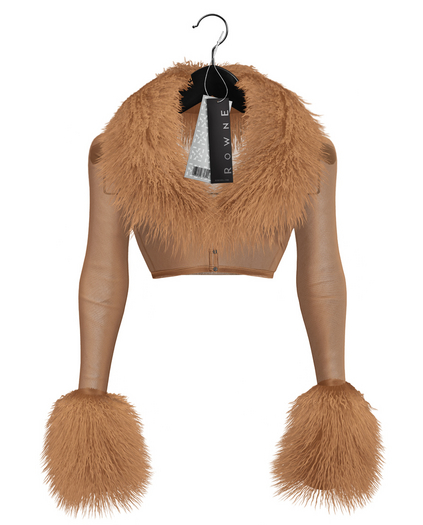 Rowne.Mimi Fur Cardi - Camel