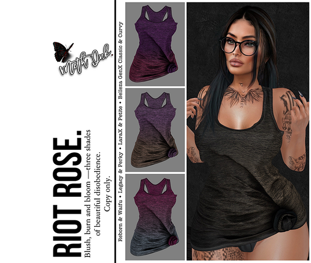 MOTH INK. Knot Top ~ Riot Rose