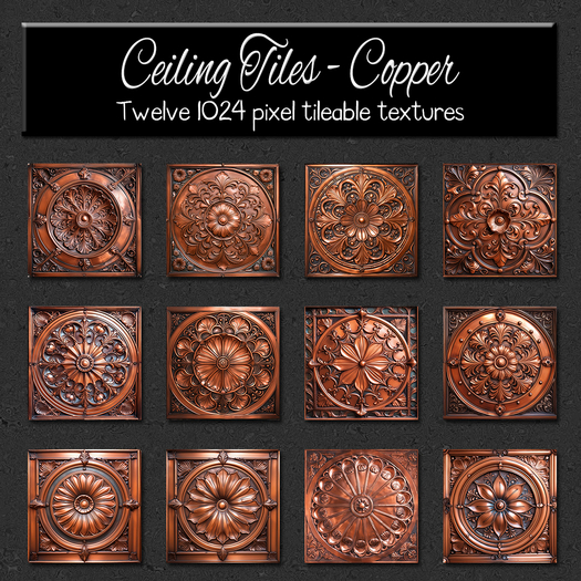 *Wallflowers* Ceiling Tiles - Copper