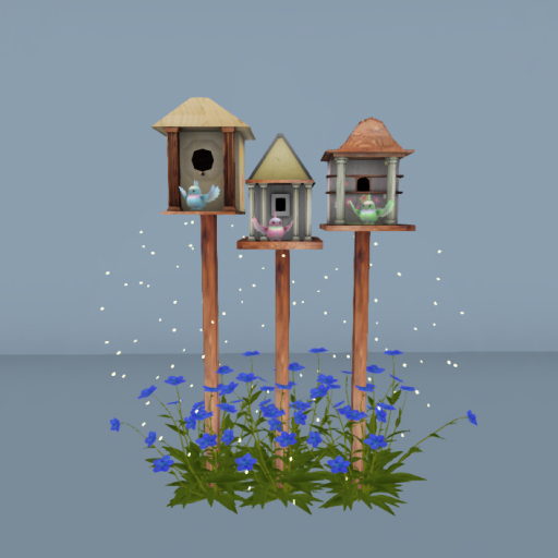 3 Little Birds In Houses