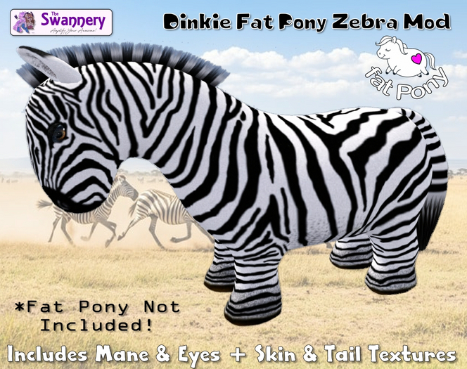 Dinkie Fat Pony Mod Kit - Zebra