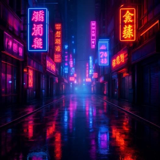 Urban Neon City Texture