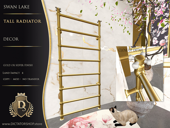 [Ds] Swan Lake - Tall Radiator DECOR