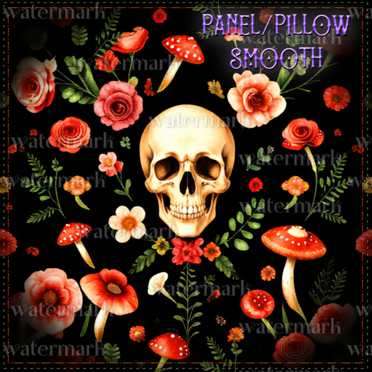 Skulls Mushroom Floral Textures RED PACK