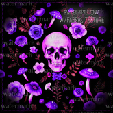 Skulls Mushroom Floral Textures PURPLE PACK