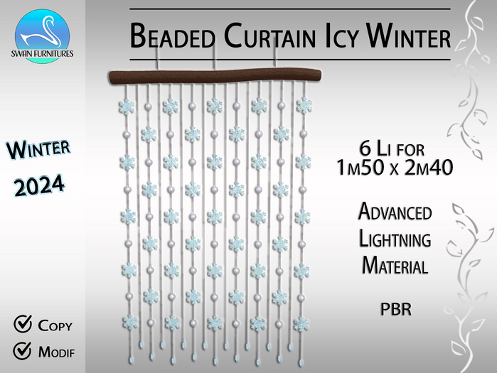[SF] Beaded Curtain Icy Winter
