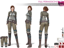 Full Perm Female Steampunk Fantasy Short Combat Pants For Maitreya 5.3 LaraX Ebody Reborn Legacy Belleza Slink Tonic