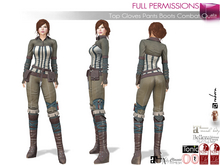 5in1 Full Perm Female Fantasy Steampunk Outfit