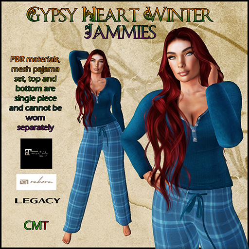Gypsy Heart Winter Jammies - Blue