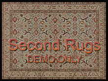 DEMO - RP - Lt Blue Brown Border Floral Rug