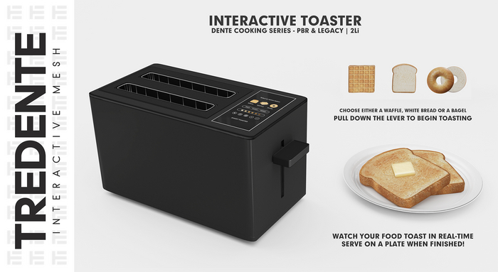 Tredente // Interactive Toaster [BLACK] (Packed)