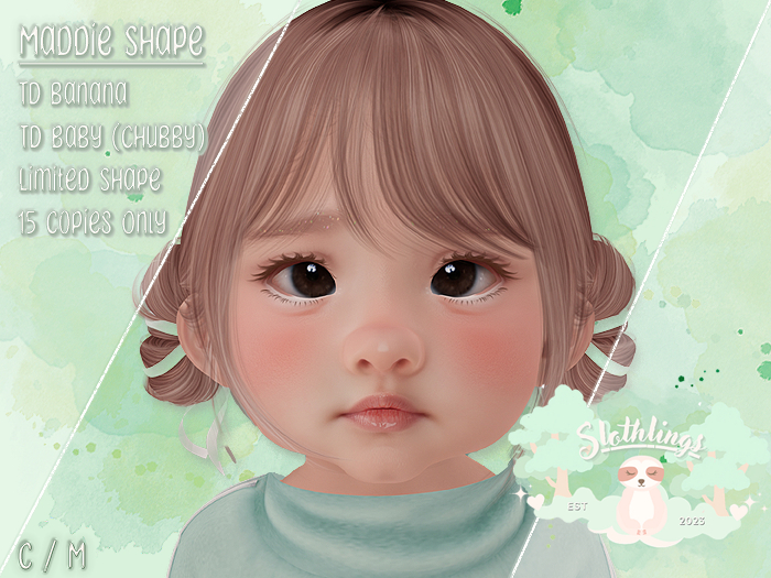 { Slothlings } Maddie Shape