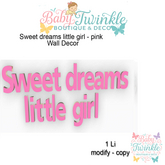 ZLD sweet dreams little girl - pink