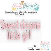 ZLD sweet dreams little girl - flower pink