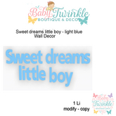 ZLD sweet dreams little boy - light blue