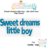 ZLD sweet dreams little boy - star dark blue