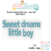ZLD sweet dreams little boy - star teal